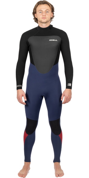 2026 Gul Hombres Response 3/2mm Gbs Back Zip Neopreno RE1231-C1 - Navy / Black
